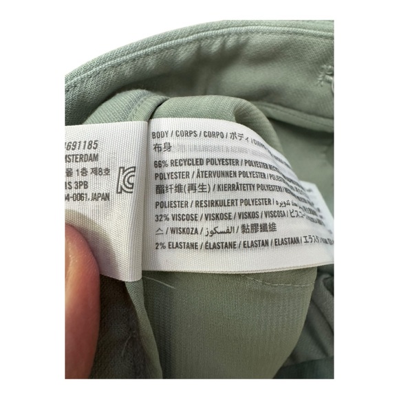 ABERCROMBIE | Sloane Low Rise Tailored Wide Leg Pant in Mint Green, Size 27R - Picture 8 of 10